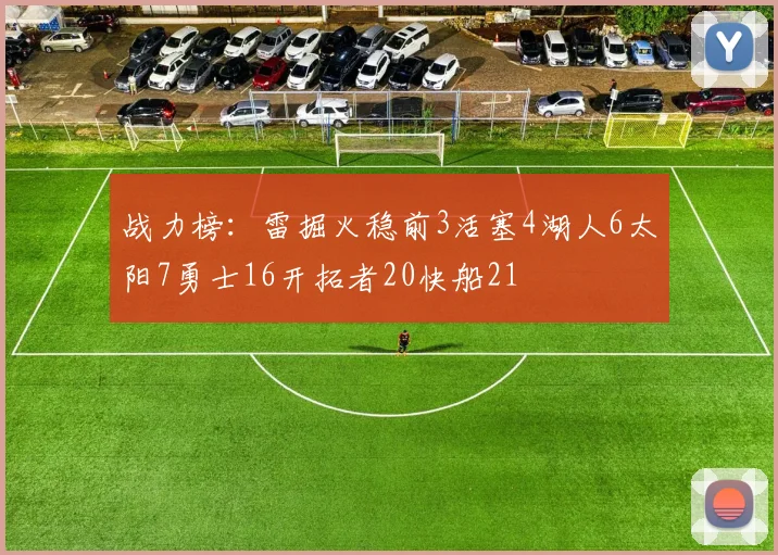 战力榜：雷掘火稳前3活塞4湖人6太阳7勇士16开拓者20快船21